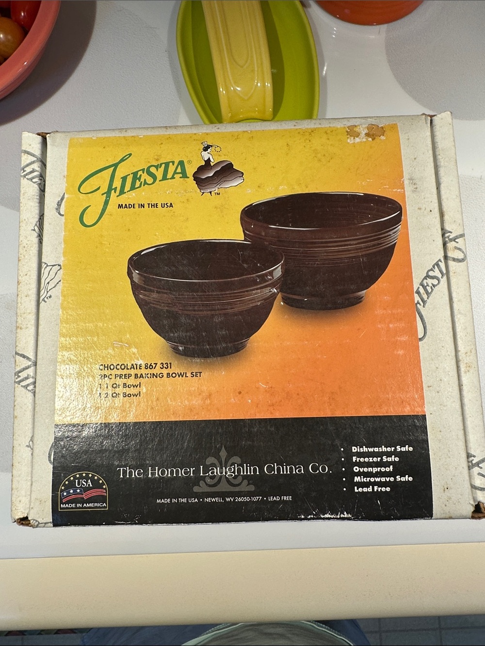 Fiesta Chocolate Brown 2-Piece Prep Bowl Set